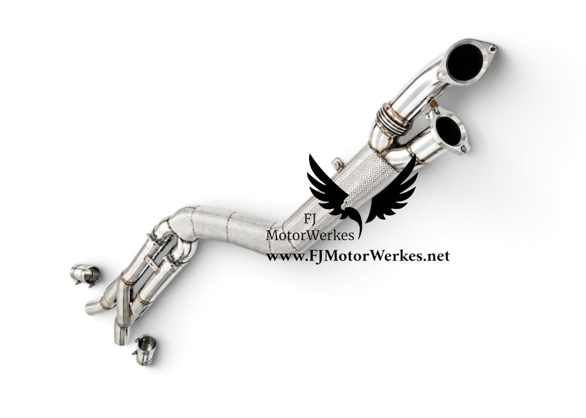 FJ MotorWerkes 4" Single Z Midpipe with Brace - BMW G87 M2 / G80 / G81 M3 / G82 / G83 M4 (S58)