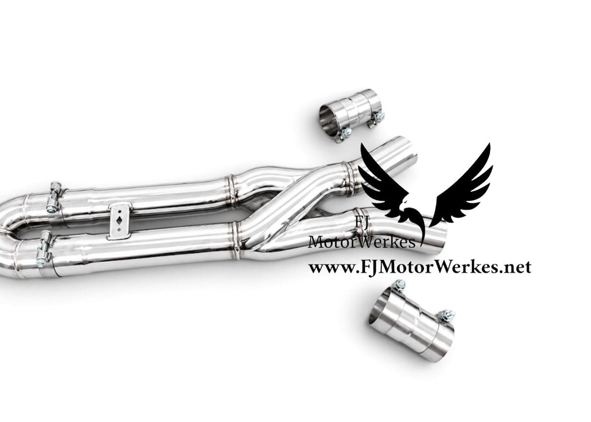 FJ MotorWerkes 4" Single Z Midpipe with Brace - BMW G87 M2 / G80 / G81 M3 / G82 / G83 M4 (S58)