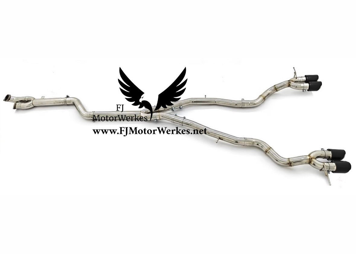 FJ MotorWerkes Single Midpipe Non-Valved Straight Pipe System - BMW G80 / G81 M3 / G82 / G83 M4 (S58)