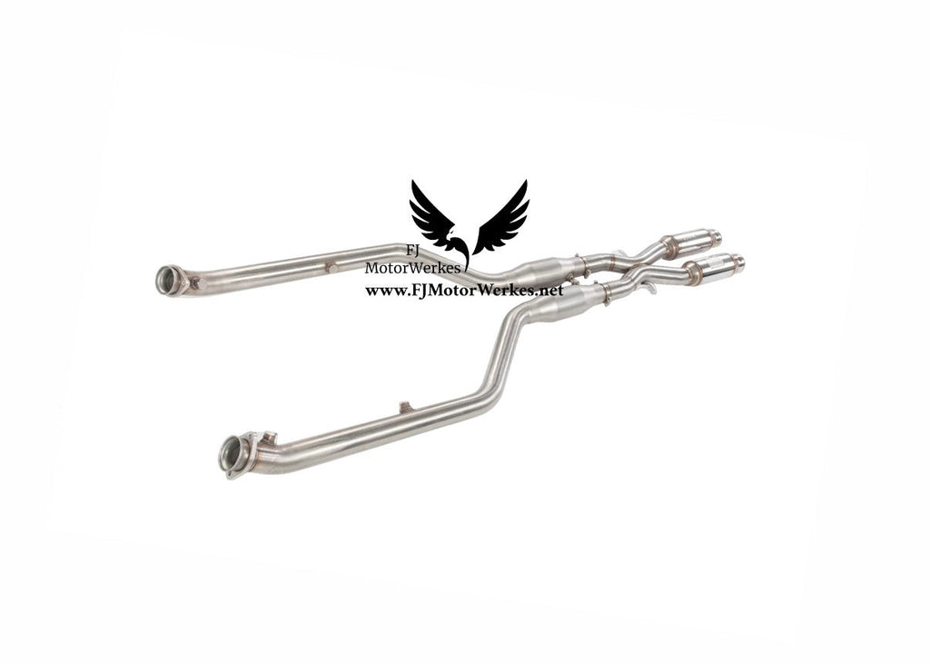 FJ MotorWerkes Resonated X-Pipe Midpipe with Secondary Sports Cats - BMW E90 / E92 / E93 M3 (S65)