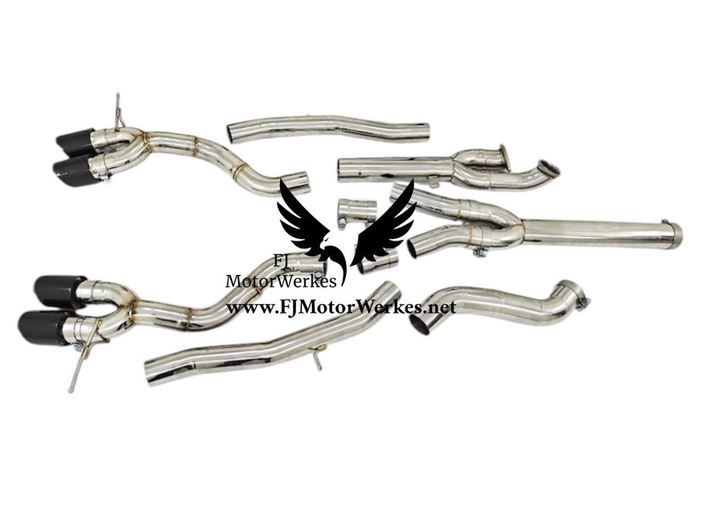 FJ MotorWerkes Single Midpipe Non-Valved Straight Pipe System - BMW G80 / G81 M3 / G82 / G83 M4 (S58)