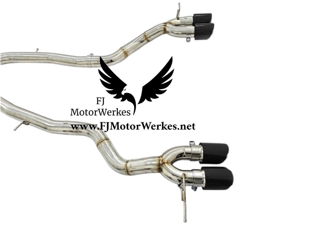 FJ MotorWerkes Single Midpipe Non-Valved Straight Pipe System - BMW G80 / G81 M3 / G82 / G83 M4 (S58)