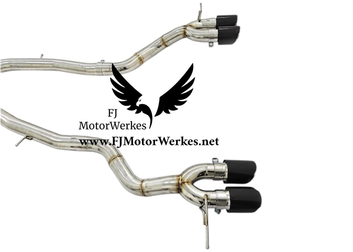 FJ MotorWerkes Single Midpipe Non-Valved Straight Pipe System - BMW G80 / G81 M3 / G82 / G83 M4 (S58)