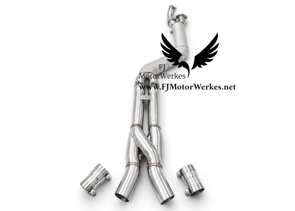 FJ MotorWerkes 4" Single Z Midpipe with Brace - BMW G87 M2 / G80 / G81 M3 / G82 / G83 M4 (S58)