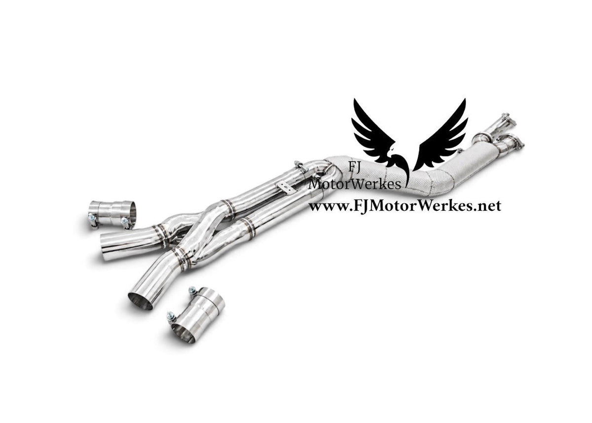 FJ MotorWerkes 4" Single Z Midpipe with Brace - BMW G87 M2 / G80 / G81 M3 / G82 / G83 M4 (S58)