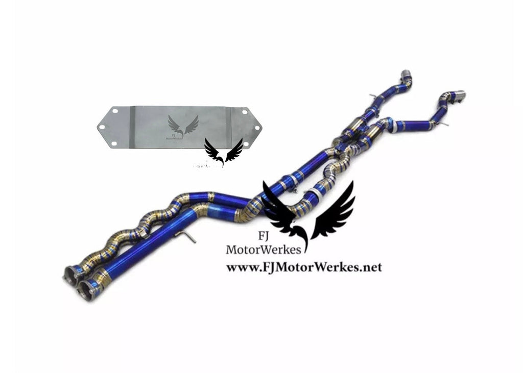 FJ MotorWerkes Titanium Equal Length Midpipe with Brace - BMW F80 M3 / F82 / F83 M4 (S55)