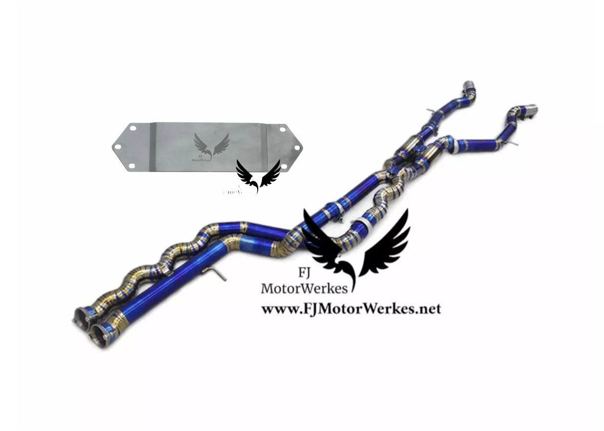 FJ MotorWerkes Titanium Equal Length Midpipe with Brace - BMW F80 M3 / F82 / F83 M4 (S55)