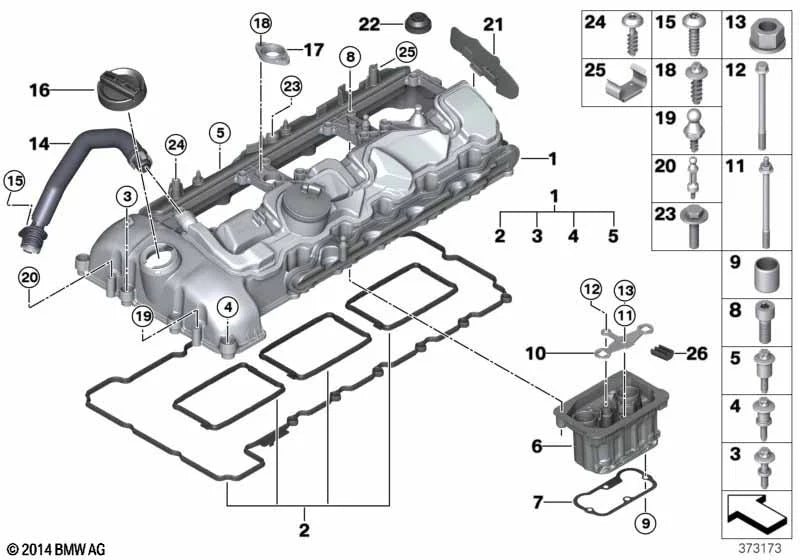 F8X M2 Valve cover gasket