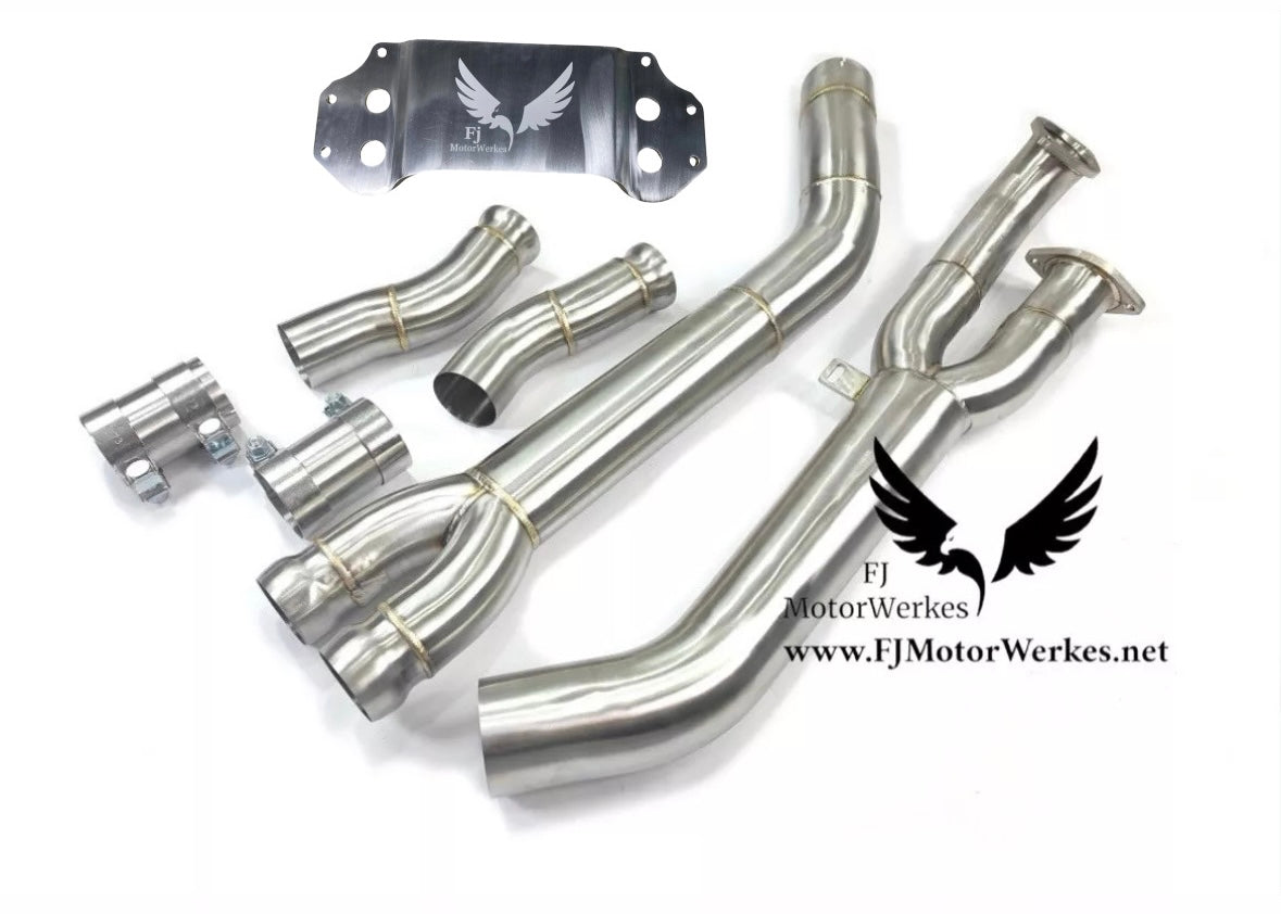 FJ MotorWerkes Single Midpipe with Brace - BMW G87 M2 (S58)