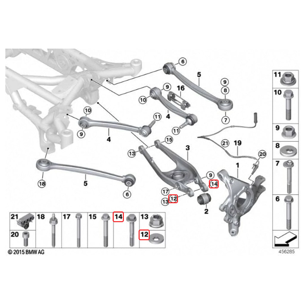 BMW M2 / M3 / M4 (F8X & G8X) Rear Camber Lockout Shims | XC3 Engineering