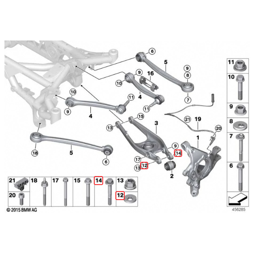 BMW M2 / M3 / M4 (F8X & G8X) Rear Camber Lockout Shims | XC3 Engineering
