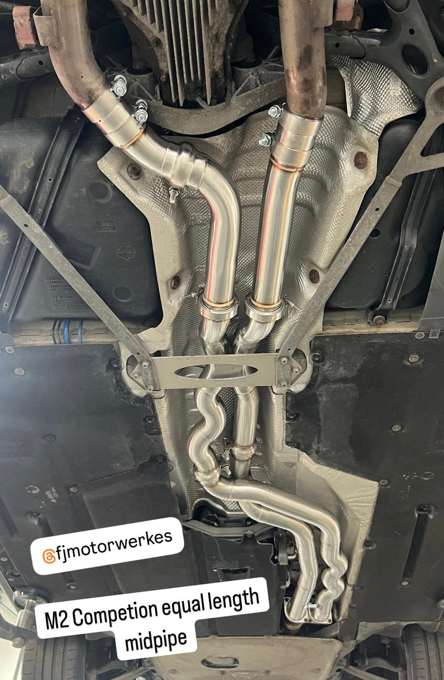 FJ MotorWerkes Equal Length Midpipe with Brace - BMW F87 M2 Competition (S55)