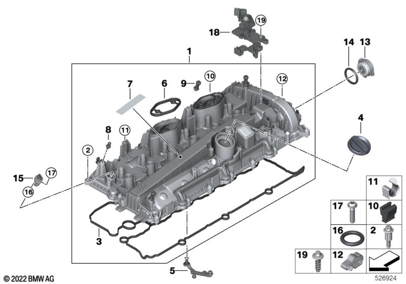 G8X M2 Valve cover kit (with gaskets and bolts)