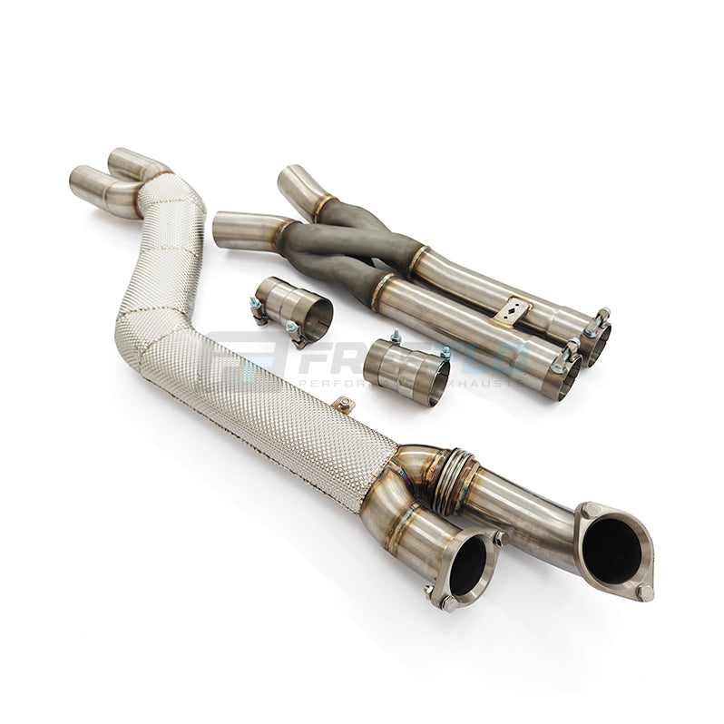 BMW M2 G87 S58 4" Hybrid Single Z-Pipe Mid Pipe Exhaust | FreeFlo AGR-X