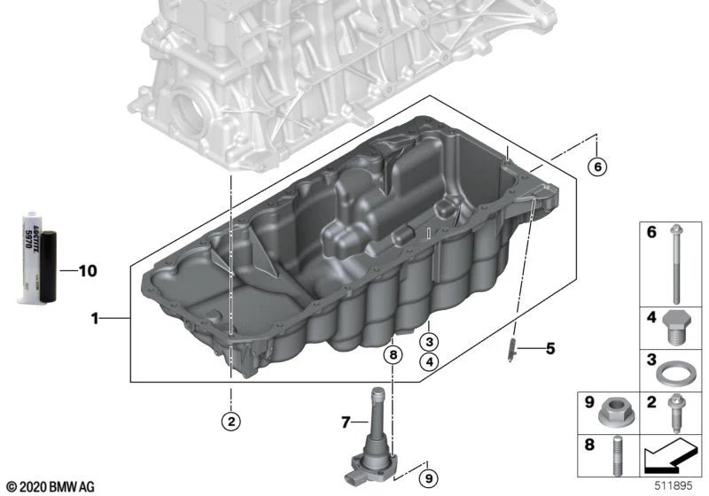 F8X M2 Engine sump plug (pack of 5)