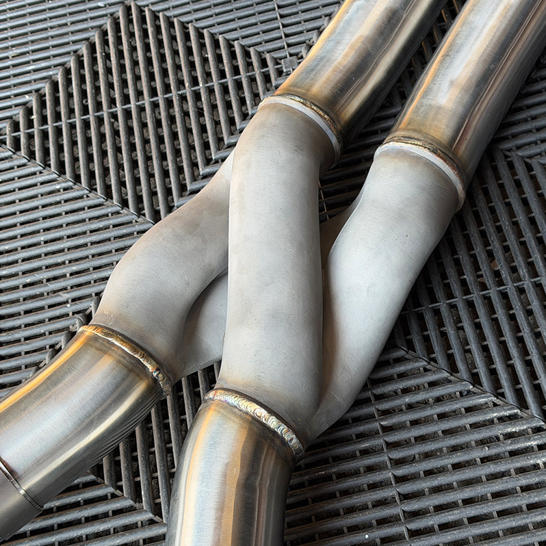 BMW M4 G82/G83 S58 4" Hybrid Single Z-Pipe Mid Pipe Exhaust | FreeFlo AGR-X