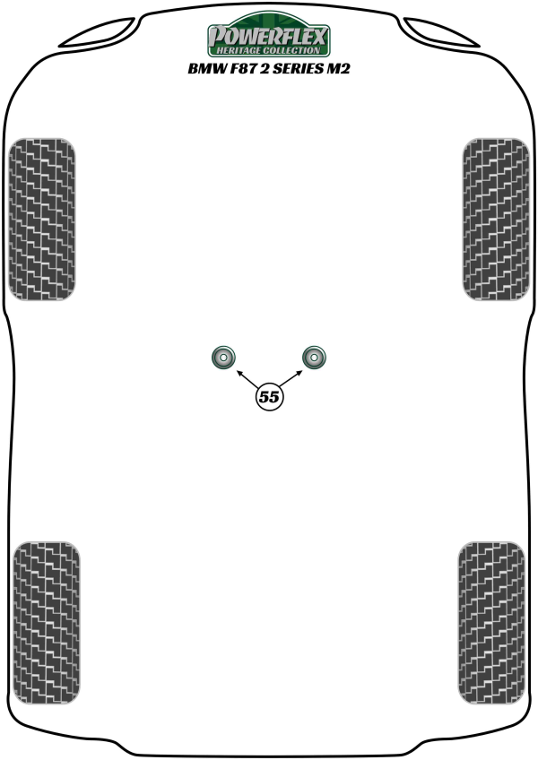 Powerflex bush location diagram - BMW F87 M2 Coupe (Heritage)