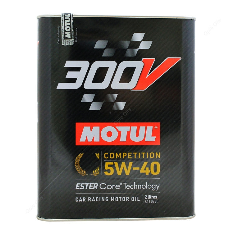 Motul 300V Competition 5W-40 (2 Litres) - Ester Core Technology Racing Car Engine Oil