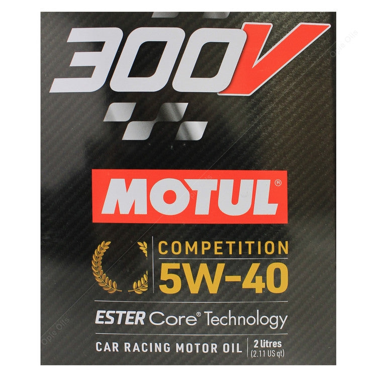 Motul 300V Competition 5W-40 (2 Litres) - Ester Core Technology Racing Car Engine Oil