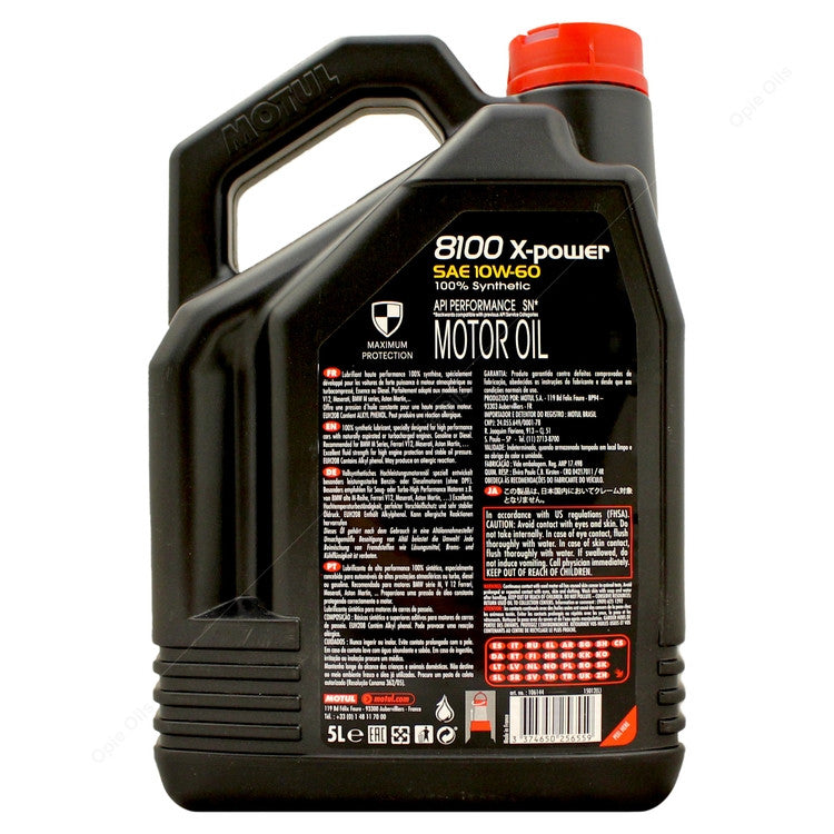Motul 8100 X-Power 10w-60 Fully Synthetic Car Engine Oil (5 Litre)